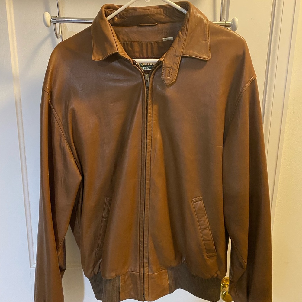 Men’s vintage brown leather coat by Nordstrom’s